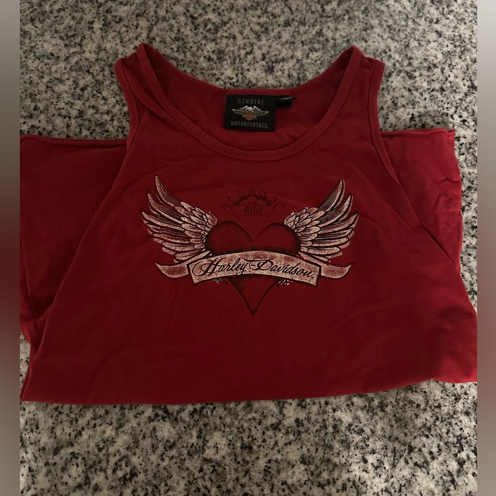 Genuine Motorclothes | Women’s Harley Davidson Red Tank Top